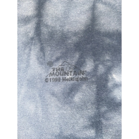 The Mountain Wolf Shirt Mens 2XL Blue Tie Dye Cotton Short Sleeve‎ 1998 Vintage - Picture 4 of 8
